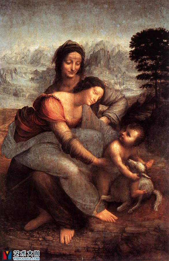 The Virgin and Child with Saint Anne-oil painting