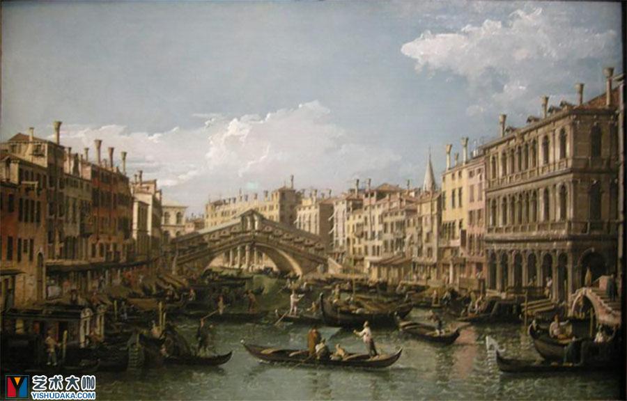 grand canal view from north-oil painting