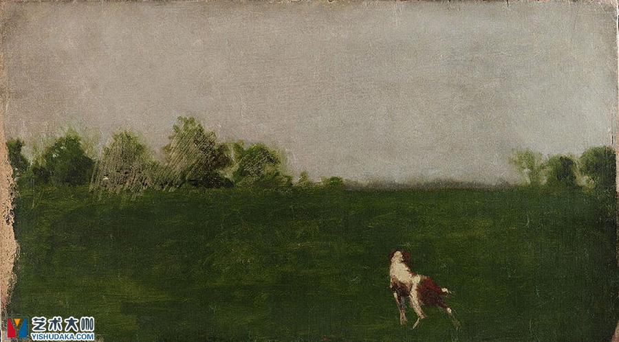 Landscape with a Dog-oil painting