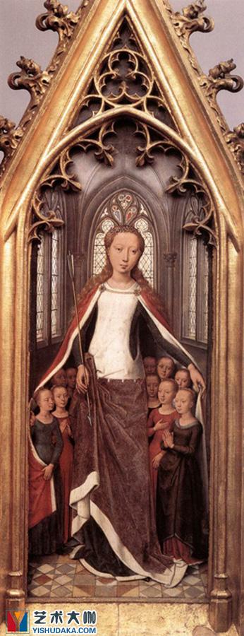 圣厄休拉圣殿圣厄休拉和圣女油画作品
