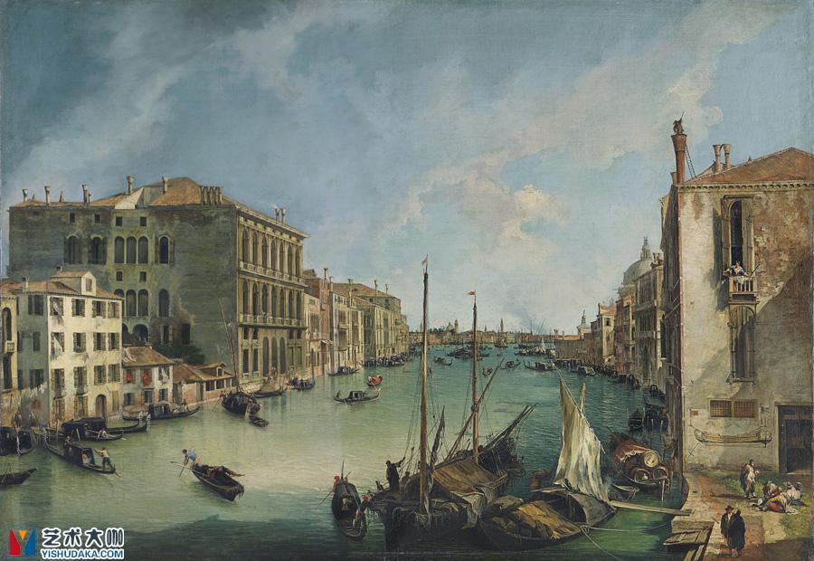 Grand Canal, Looking East from the Campo San Vio-oil painting