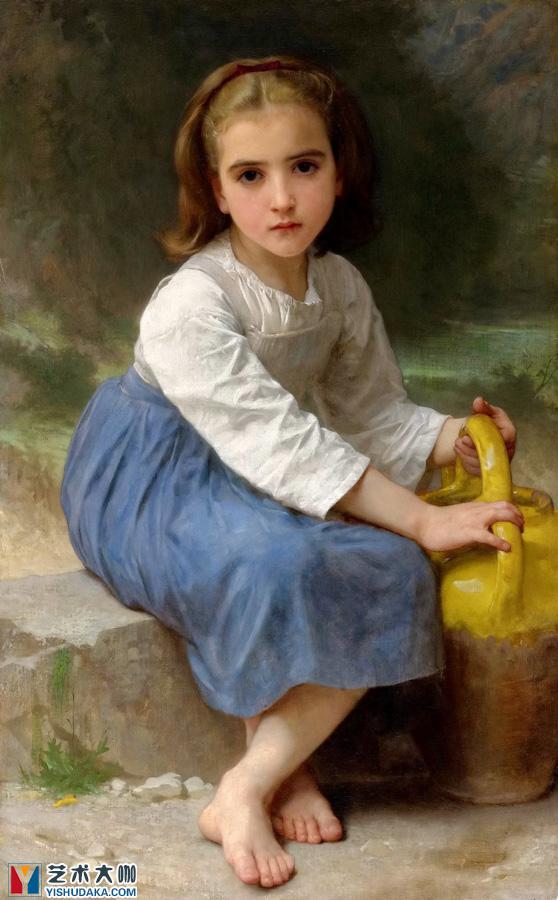 Jeune fille  la cruche-oil painting