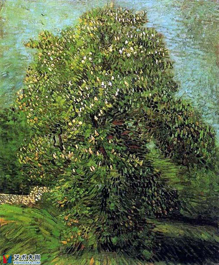Chestnut Tree in Bloom-oil painting