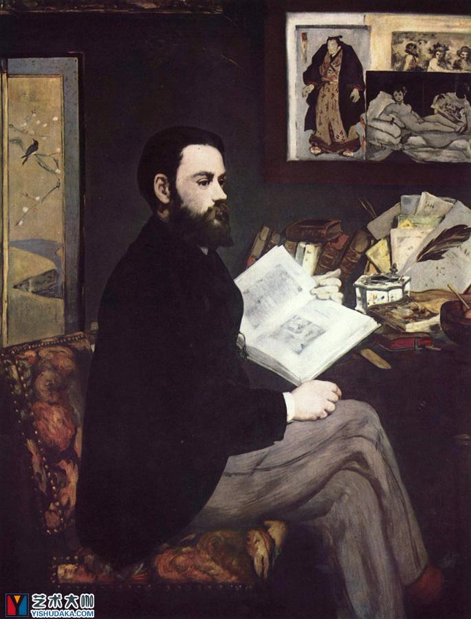 埃米尔・左拉的肖像油画作品