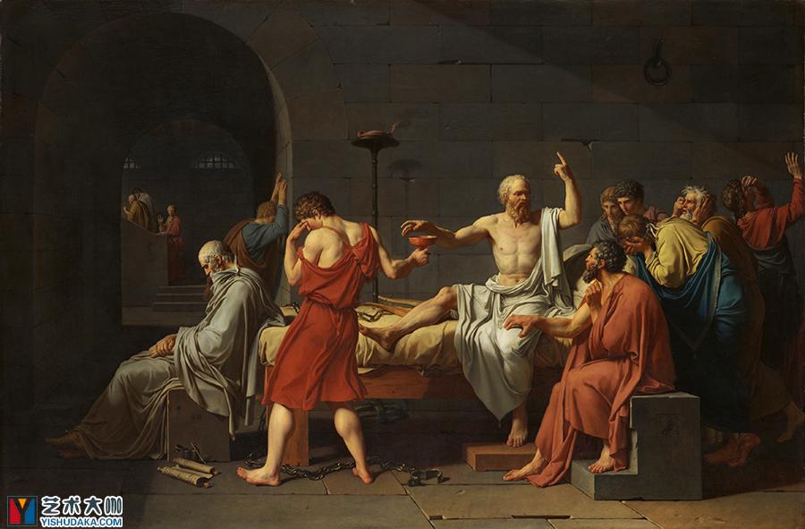 苏格拉底之死油画作品