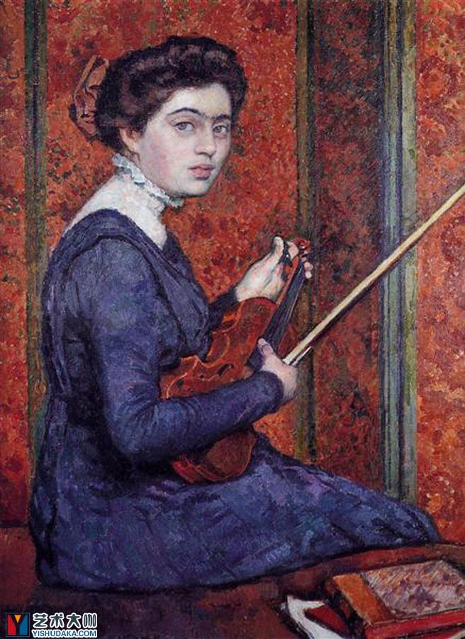 拉小提琴的女人(雷内・德鲁埃画像)